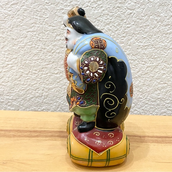 Vintage Kutani Daikoku God Of Fortune & Wealth Guardian of Farmers 6” Figurine - Picture 4 of 11